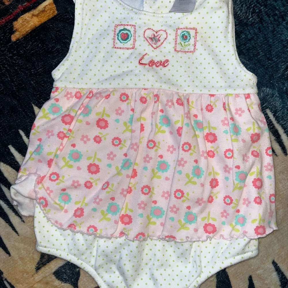 Floral Pink Baby Romper